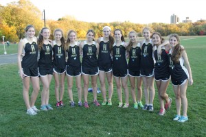 The Girls' Varsity XC team swept the Ivy League Championship titles. Photo by Coach Garfield.