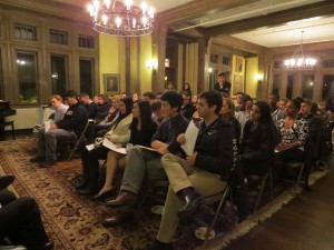 Recent alumni and current seniors intently listened to the panel of speakers. Photo courtesy of Maggie Ford.