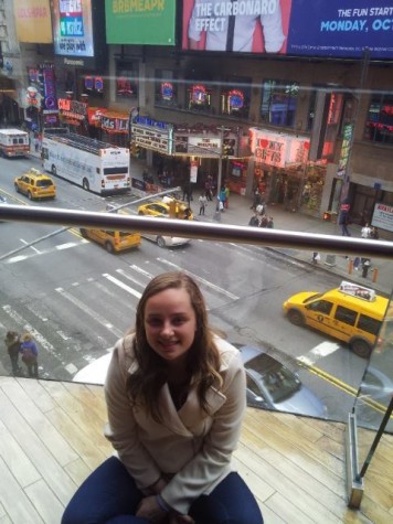 Caitlin enjoying her visit to the Big Apple. 