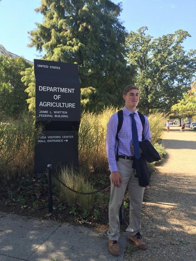 Junior Will Cotter visits the Department of Agriculture Headquarters.