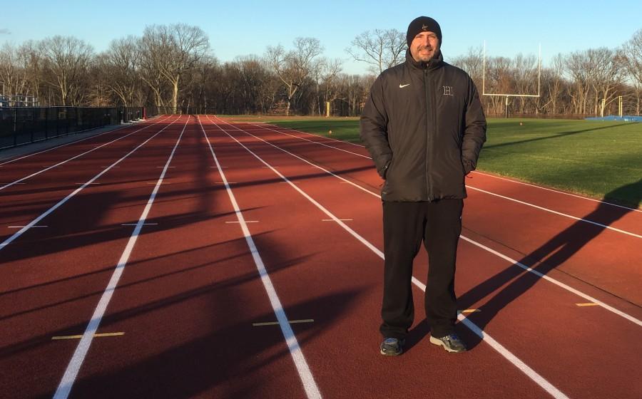 Coach Dejan Maksimovic bundles up in the cold weather for the upcoming winter track season, excited for the teams success.