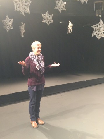 Mrs. Candelora takes in the beauty of the PAC.