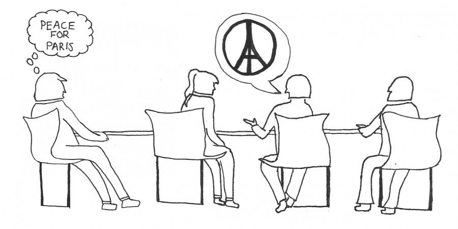 Hackley+students+and+faculty+members+gathered+in+an+open+discussion+on+December+10+to+discuss+the+Paris+bombings.