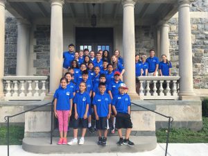 The Hudson Scholars and Hackley volunteers worked together for two weeks studying English, Math, Community Research, and Drama.