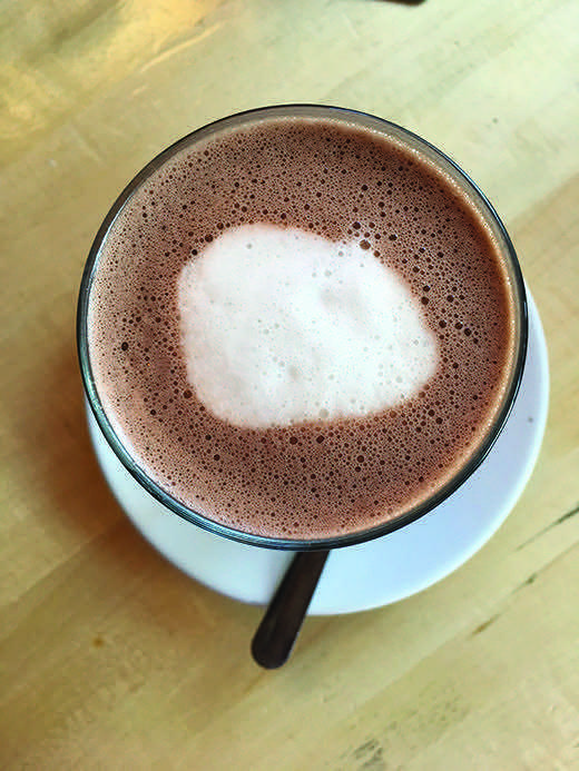 Located in Tarrytown, Mint Premium Foods serves a delectable hot chocolate.