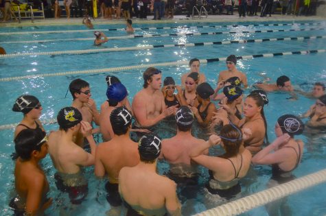 The Varsity Swimming team competes at last year's Winter Sting.