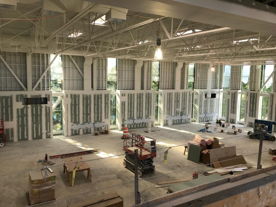 The interior framework of the facility has been finished since the beginning of summer, but there is still quite a ways to go before the building will be completed
