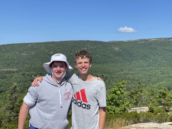 Freshmen Spencer Flaxman and Isaac Price spent time at sleepaway camp in Maine doing many activities like camping and hiking.