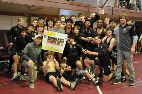 During a long tri-meet at Horace Mann, Cole picked up his 100th victory becoming the 5th wrestler in Hackley history to accomplish this feat.