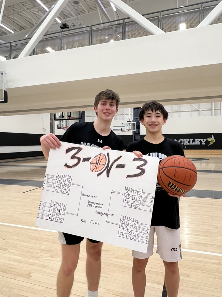 Jack Perlman, Alex Nuzum, and Nico Kim (not pictured) won the boys bracket. Their bracket consisted of 13 other teams.