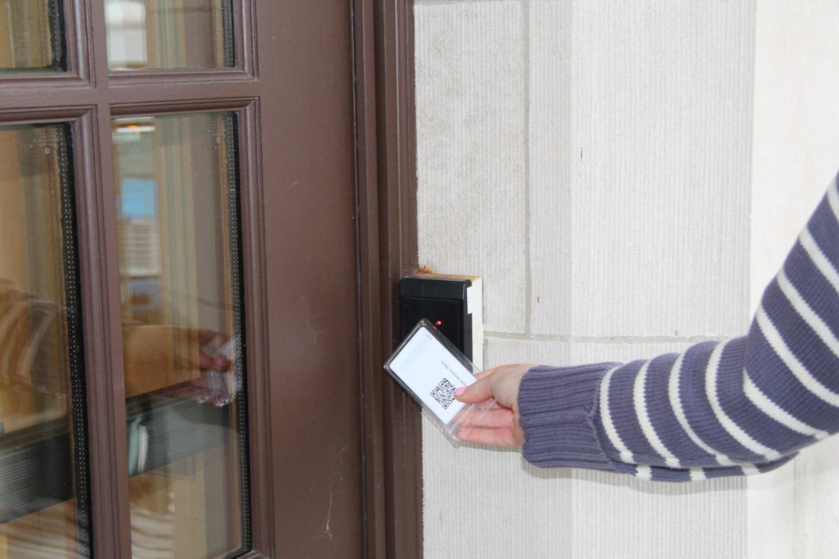 Students key cards allow them to open all doors across campus. Every door on campus is now locked and Hackley members must place their ID cards against the scanner in order to unlock the door. This is a new adjustment for students as they must have their key cards with them at all times around campus so they do not get locked out.
