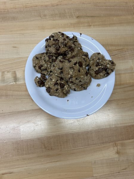 Many students added extra chocolate chips to their cookies to make them super sweet. They were able to make the cookies using different substitutes like flax seeds for egg. 