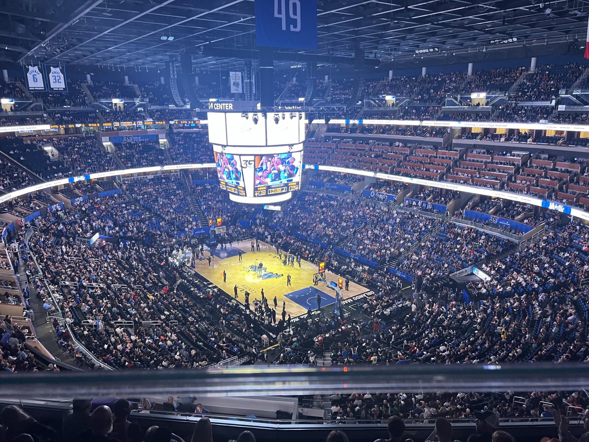 For a team that is on their feet so much, the track team got to enjoy an NBA game during their stay in Orlando, Florida. Many NBA point guards use similar training as the teams sprinters to get their speed. Similarly, many NBA power forwards and centers do the same weightlifting exercises as the teams throwers. 