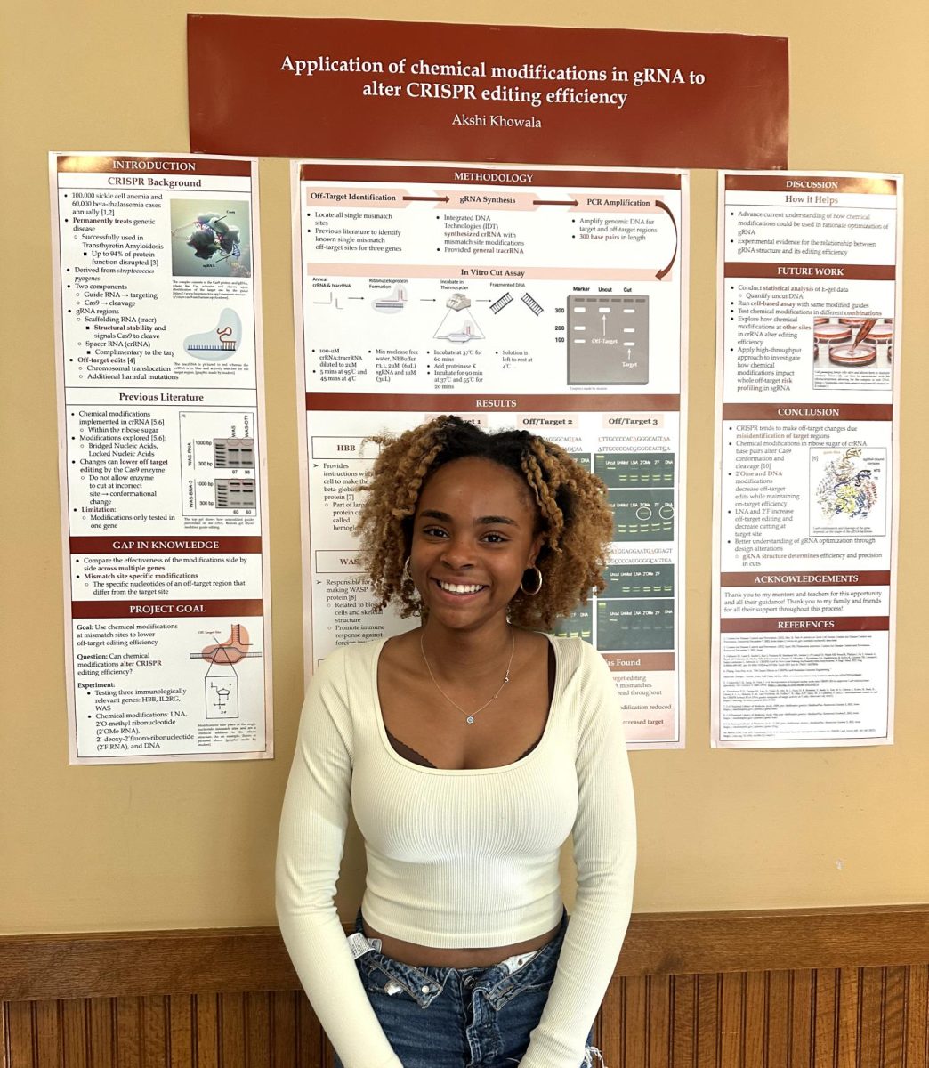 Nkechi Ude likes to spend her time in the junior hallway to hang out with her friends.