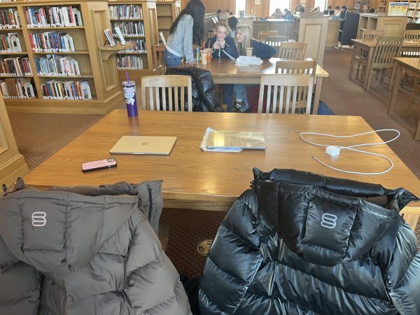 As you walk around campus, you can see many people sporting super puffs. These two jackets are the same style but have different designs and colors. This displays the various options that Aritzia offers of the jacket.