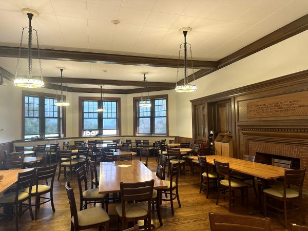 The Dining Hall was revamped over the summer with new booths and tables of different sizes replacing the previous setup of circular tables. The new furniture is one of the reasons the administration implemented the lunch duty system, in hopes that students would clean up after themselves and take care of the new space. They also hope that with lunch duty, there will be less messes left behind, ones that the FLIK staff would previously have had to clean.