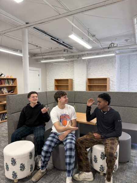 Juniors Will Linnet, Rodrigo Severin, and Riyaan Ratliff embraced Spirit Week by dressing up for Pajama Day on Tuesday. All three of them came to school, comfy and relaxed in their plaid pajama pants.