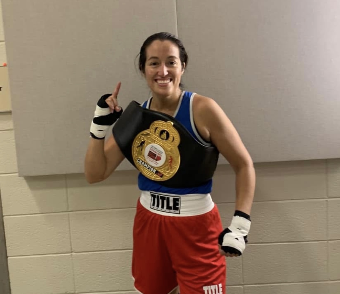 One of her major wins was at the Louisiana Southern State Tournament where she won her first title belt. Photo courtesy of Melissa Boviero