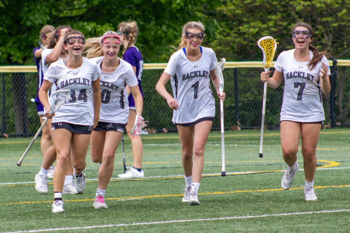 Brooke Koffler scored her record breaking goal. The team was very excited and celebrated loudly. Teammates even ran on the field in celebration. 