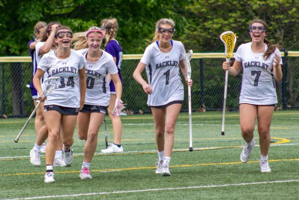 Brooke Koffler scored her record breaking goal. The team was very excited and celebrated loudly. Teammates even ran on the field in celebration. 