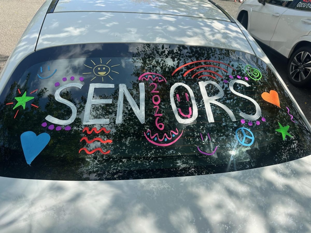 During the afternoon, Seniors gathered in the school parking lot to decorate their cars. With everything from cute designs to the word "seniors" spelled out, students got to celebrate their last hurrah on the hilltop through this exciting activity. 