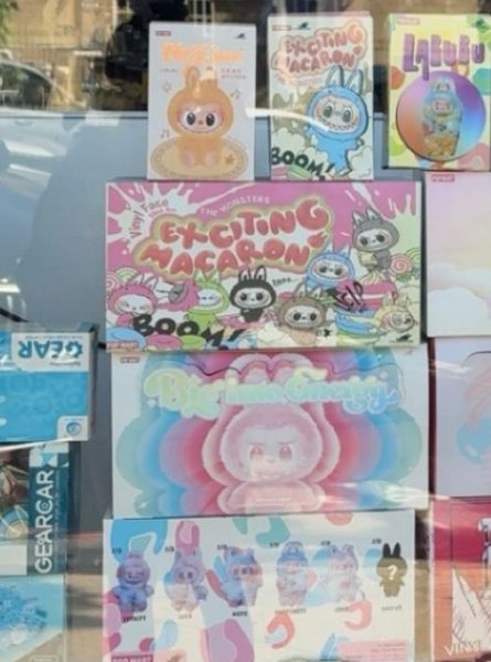Labubus are everywhere you look. They are in boxes of vibrant colors, looking out at you.